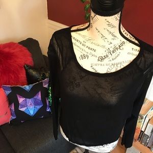 Sheer Black Top
